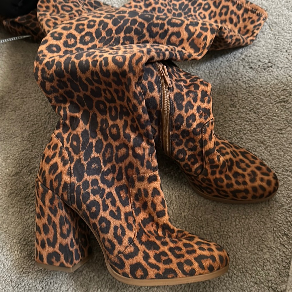 Leopard Jessica Simpson tall boots